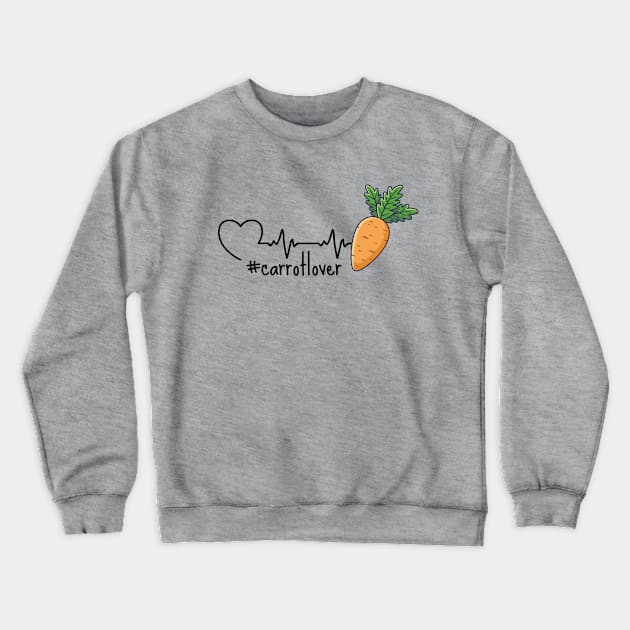 Carrot In A HeartBeat Crewneck Sweatshirt by DesignArchitect